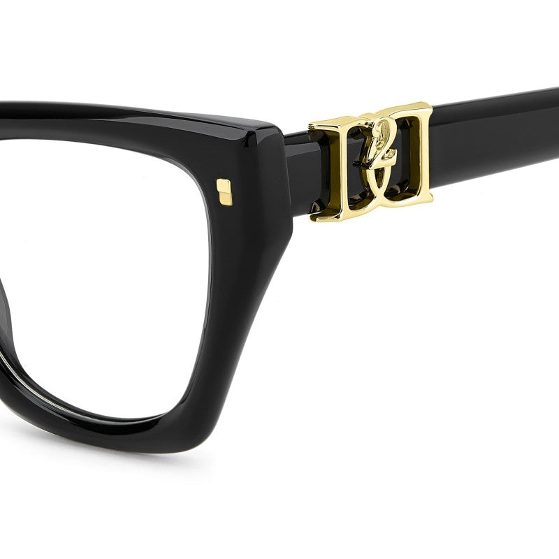 OCCHIALE DA VISTA DONNA | DSQUARED2 D2 0186 - 807 NERO - CALIBRO 53