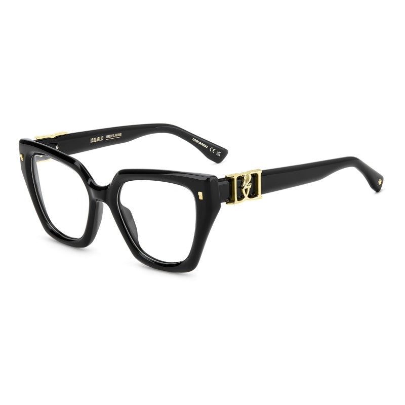 OCCHIALE DA VISTA DONNA | DSQUARED2 D2 0186 - 807 NERO - CALIBRO 53