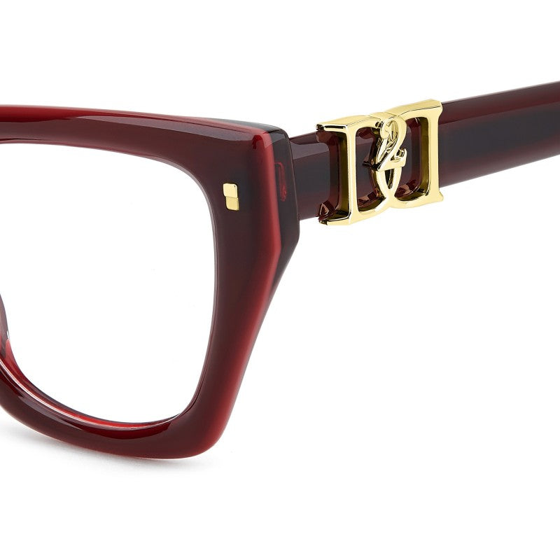 OCCHIALE DA VISTA DONNA | DSQUARED2 D2 0186 - 8CQ CILIEGIA - CALIBRO 53