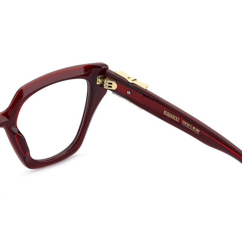 OCCHIALE DA VISTA DONNA | DSQUARED2 D2 0186 - 8CQ CILIEGIA - CALIBRO 53