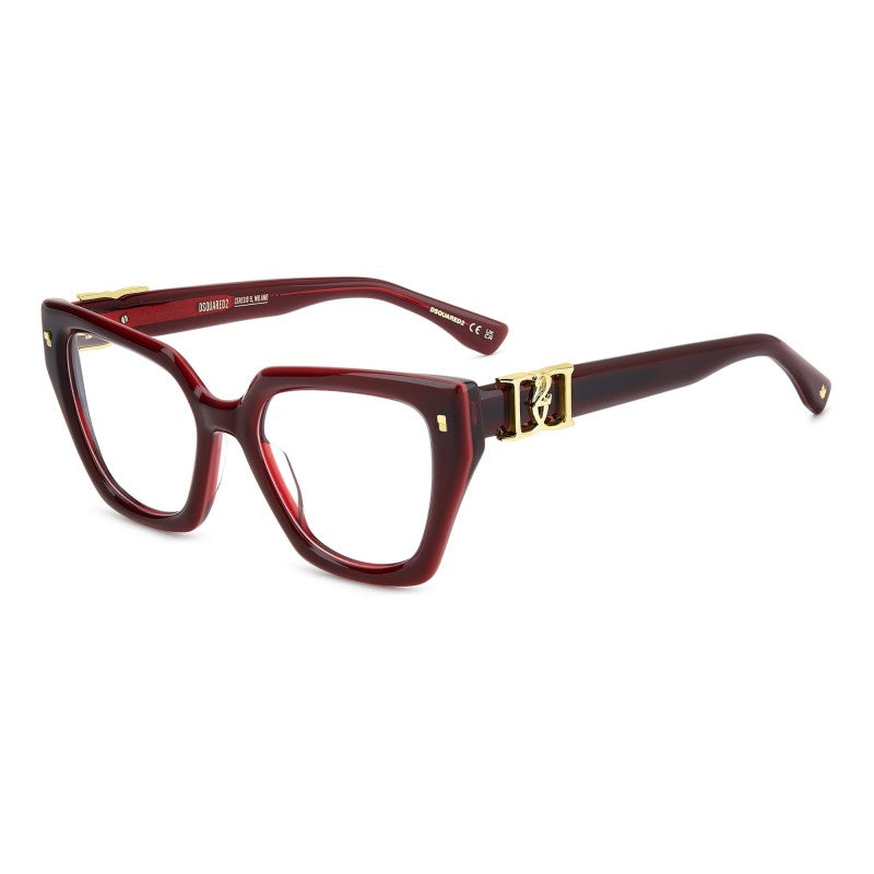OCCHIALE DA VISTA DONNA | DSQUARED2 D2 0186 - 8CQ CILIEGIA - CALIBRO 53