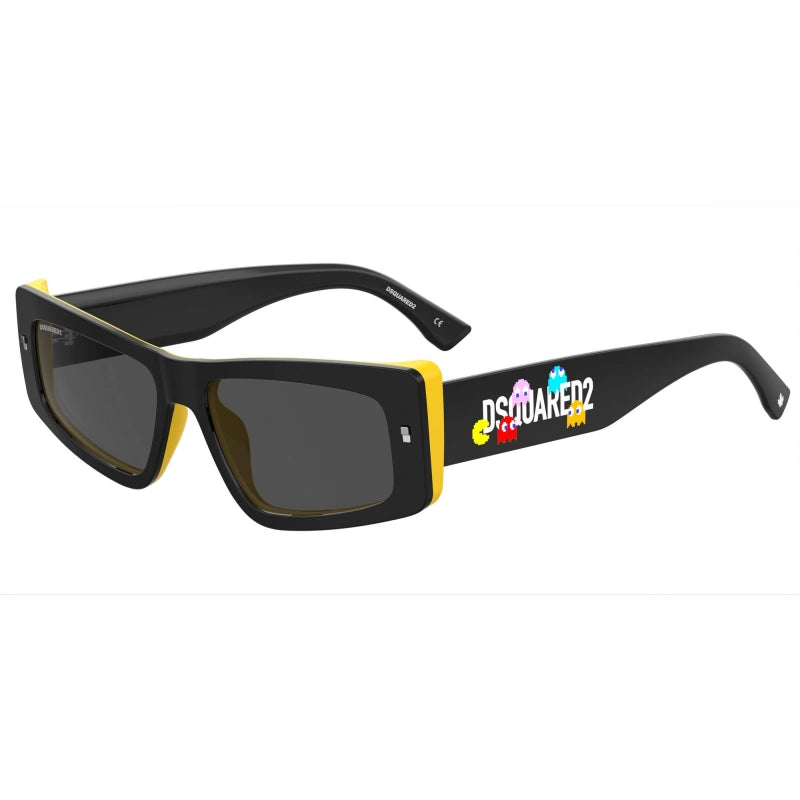 DSQUARED2 D2 PAC - 71C IR NERO GIALLO | OCCHIALE DA SOLE UOMO CALIBRO 57