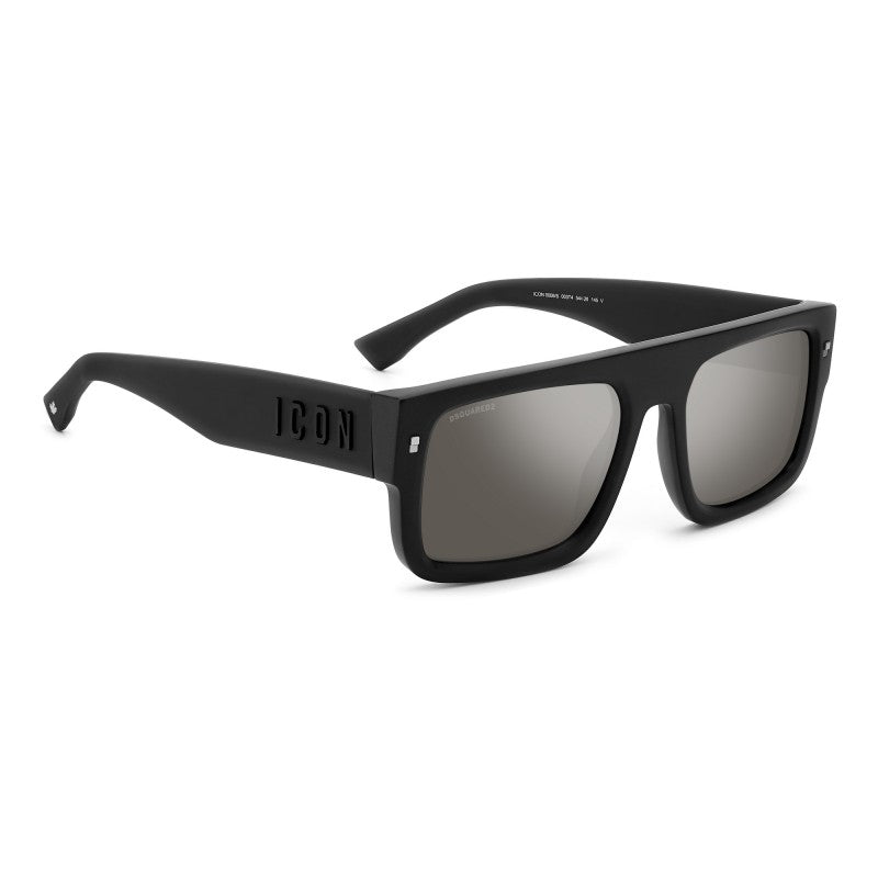 OCCHIALE DA SOLE UOMO | DSQUARED2 ICON 0008/S - 003 T4 NERO OPACO - CALIBRO 54