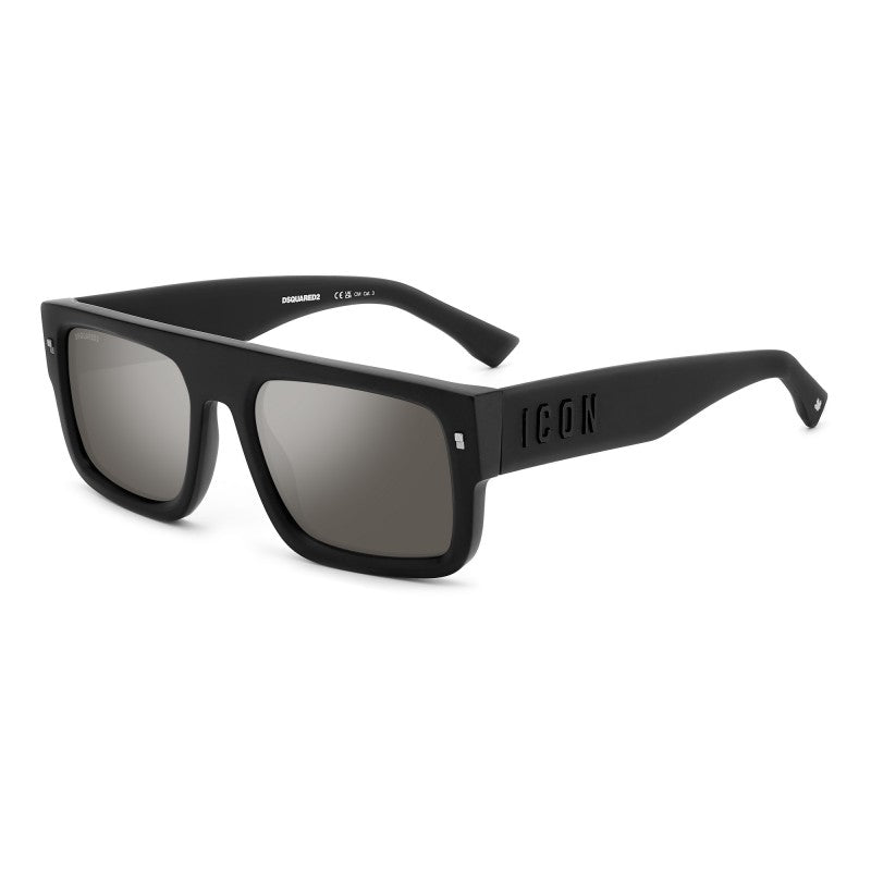 OCCHIALE DA SOLE UOMO | DSQUARED2 ICON 0008/S - 003 T4 NERO OPACO - CALIBRO 54