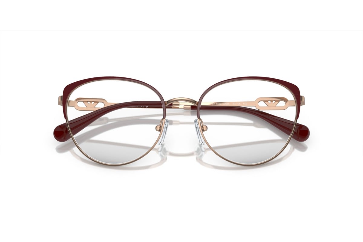 OCCHIALE DA VISTA DONNA | EMPORIO ARMANI EA 1150 - 3268 ORO ROSA LUCIDO/BORDEAUX - CALIBRO 53