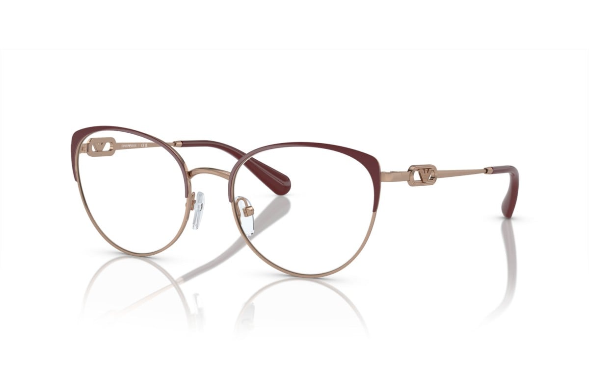 OCCHIALE DA VISTA DONNA | EMPORIO ARMANI EA 1150 - 3268 ORO ROSA LUCIDO/BORDEAUX - CALIBRO 53