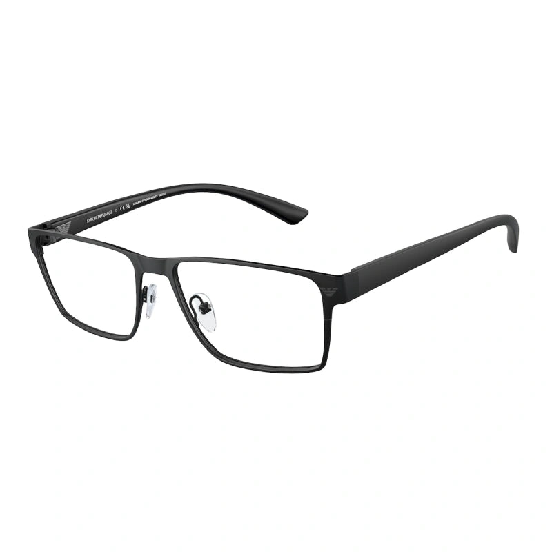 EMPORIO ARMANI - 3001 NERO OPACO | OCCHIALE DA VISTA UOMO - EA 1157 CALIBRO 53