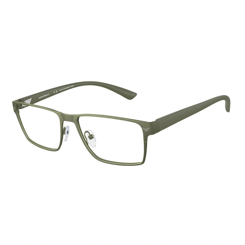 EMPORIO ARMANI - 3017 VERDE OPACO | OCCHIALE DA VISTA UOMO - EA 1157 CALIBRO 53