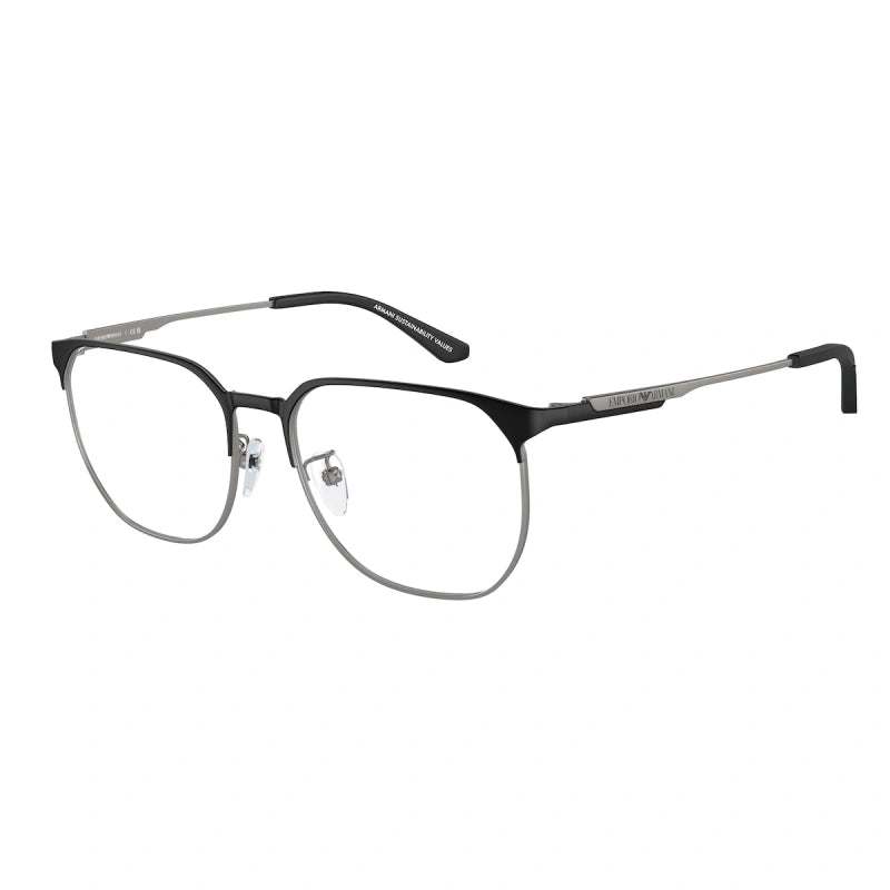 EMPORIO ARMANI - 3001 NERO OPACO/CANNA DI FUCILE | OCCHIALE DA VISTA UOMO - EA 1158D CALIBRO 54