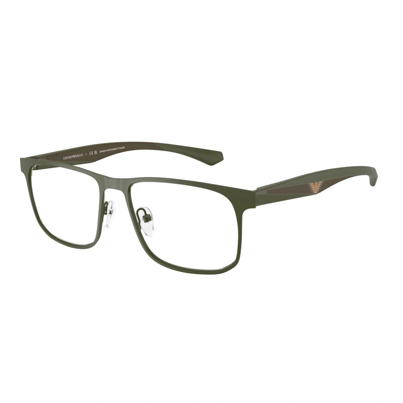 EMPORIO ARMANI - 3388 VERDE OPACO | OCCHIALE DA VISTA UOMO - EA 1163 CALIBRO 53