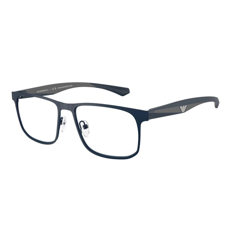 EMPORIO ARMANI - 3389 BLU OPACO | OCCHIALE DA VISTA UOMO - EA 1163 CALIBRO 53