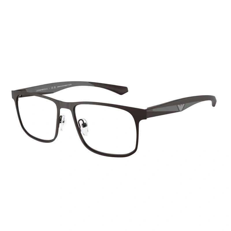 EMPORIO ARMANI - 3390 MARRONE OPACO | OCCHIALE DA VISTA UOMO - EA 1163 CALIBRO 53