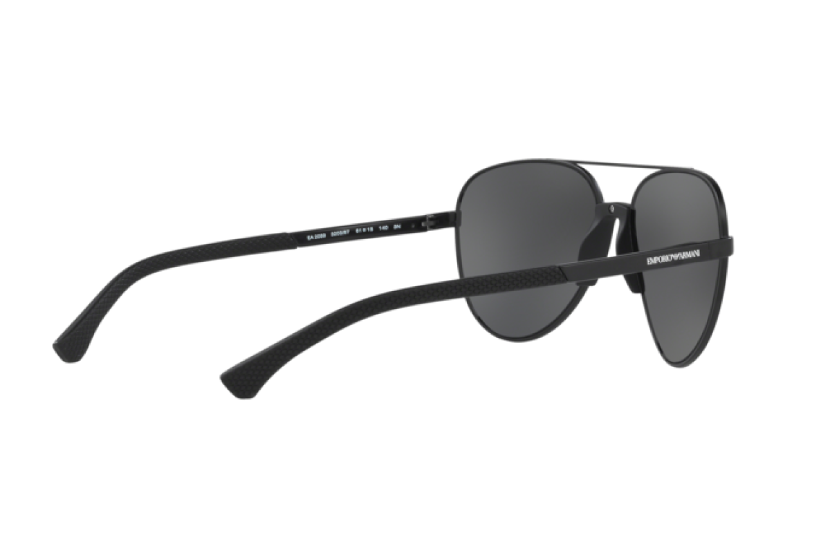 OCCHIALE DA SOLE UOMO | EMPORIO ARMANI  EA 2059 - 320387 NERO OPACO - CALIBRO 61