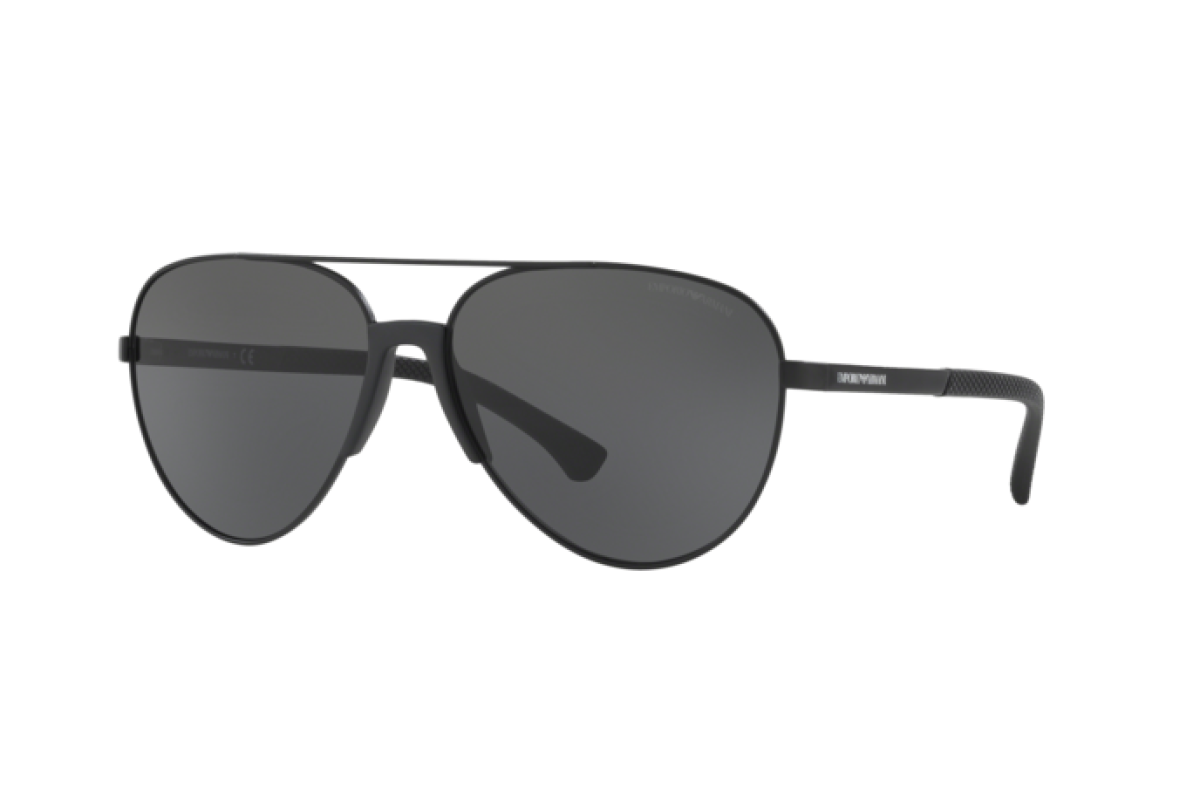 OCCHIALE DA SOLE UOMO | EMPORIO ARMANI  EA 2059 - 320387 NERO OPACO - CALIBRO 61