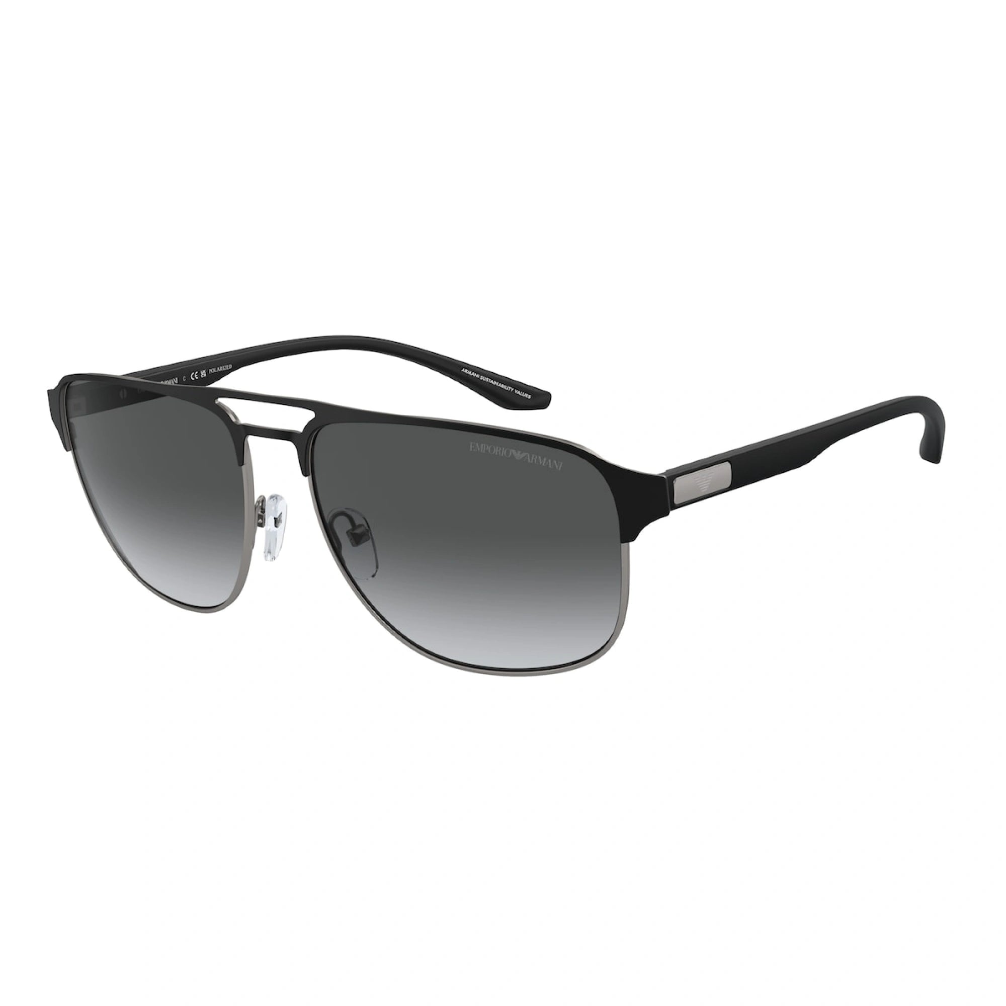 EMPORIO ARMANI EA 2144 - 336511 CANNA DI FUCILE OPACO/NERO | OCCHIALE DA SOLE UOMO | CALIBRO 60