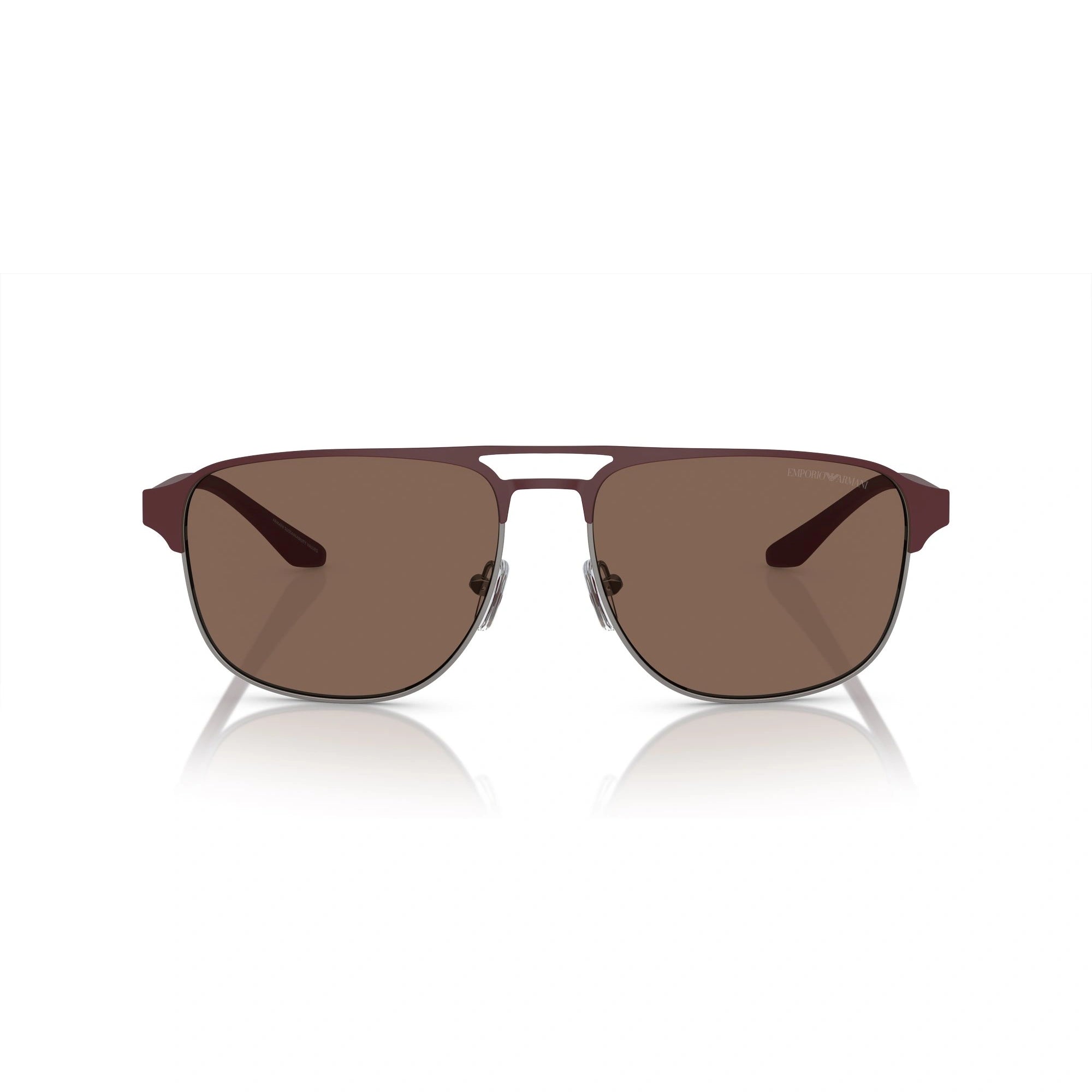 EMPORIO ARMANI EA 2144 - 336673 CANNA DI FUCILE OPACO/BORDEAUX | OCCHIALE DA SOLE UOMO | CALIBRO 60