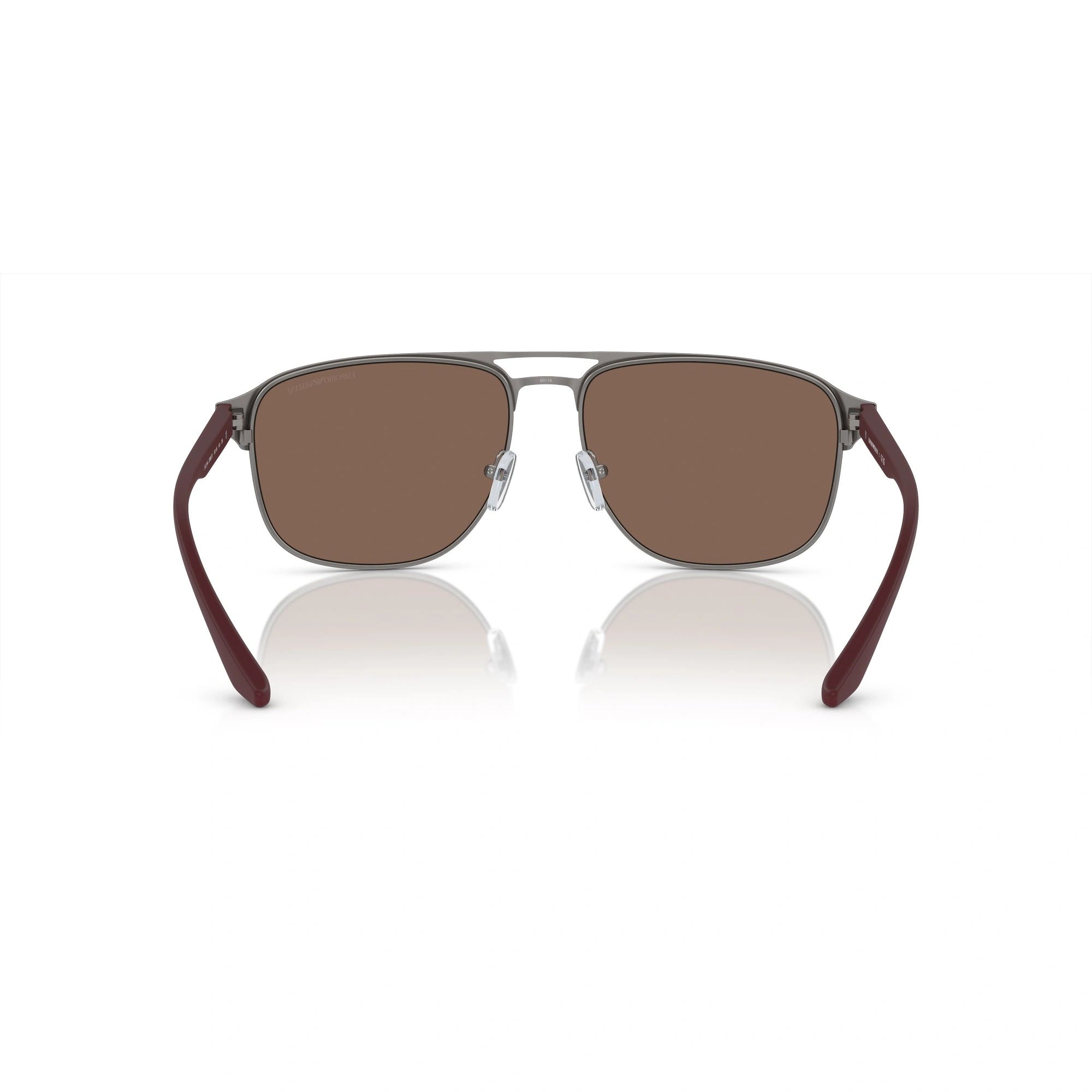 EMPORIO ARMANI EA 2144 - 336673 CANNA DI FUCILE OPACO/BORDEAUX | OCCHIALE DA SOLE UOMO | CALIBRO 60