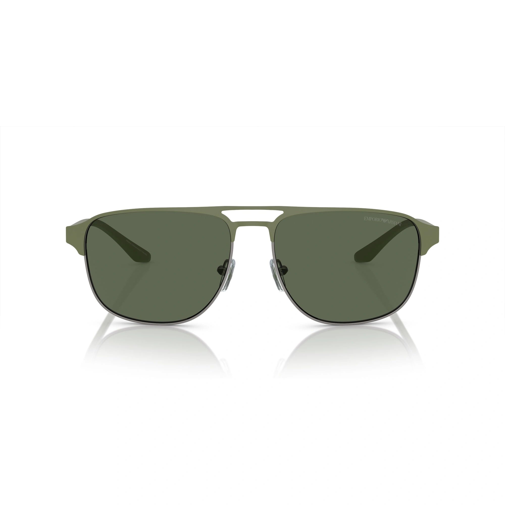 EMPORIO ARMANI EA 2144 - 336771 CANNA DI FUCILE OPACO/VERDE SALVIA | OCCHIALE DA SOLE UOMO | CALIBRO 60