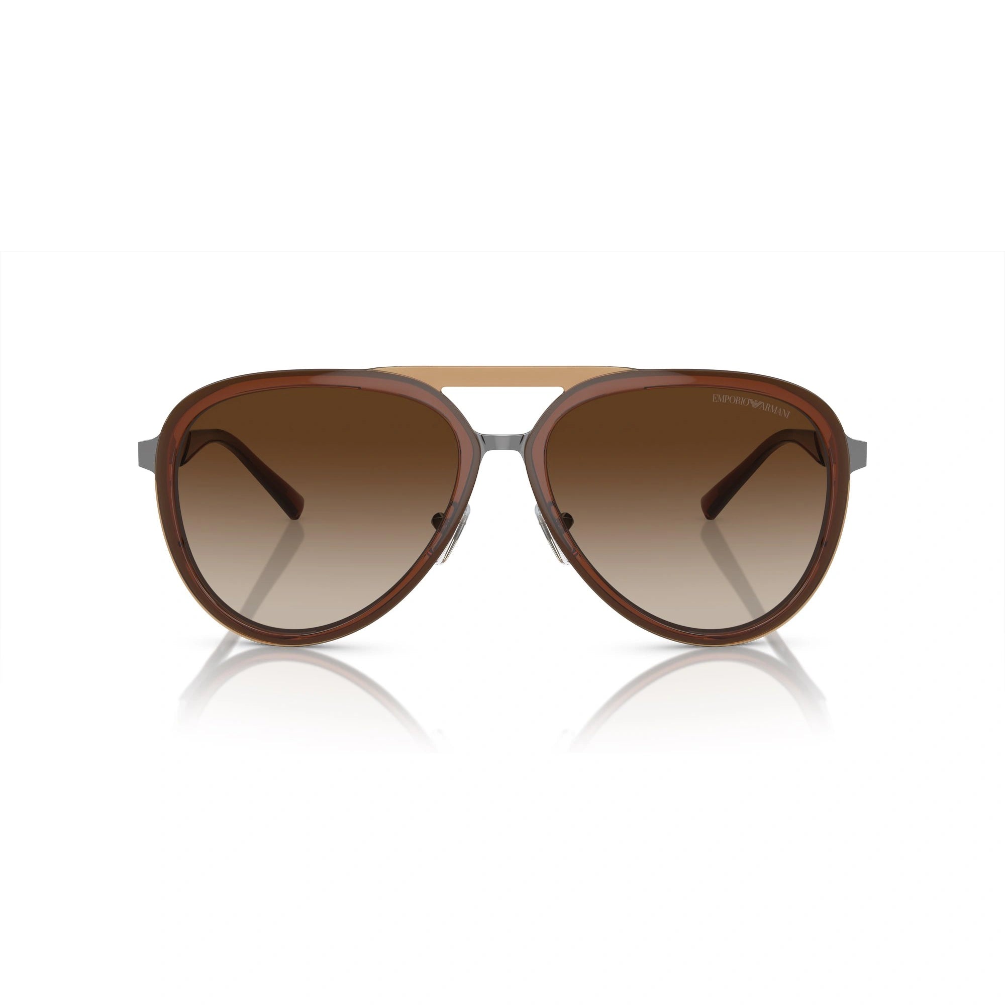 EMPORIO ARMANI EA 2145 - 336013 MARRONE TRASPARENTE LUCIDO | OCCHIALE DA SOLE UOMO | CALIBRO 59