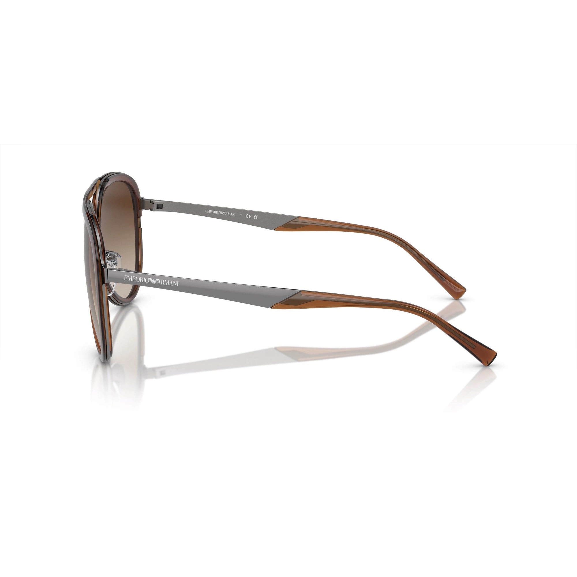 EMPORIO ARMANI EA 2145 - 336013 MARRONE TRASPARENTE LUCIDO | OCCHIALE DA SOLE UOMO | CALIBRO 59
