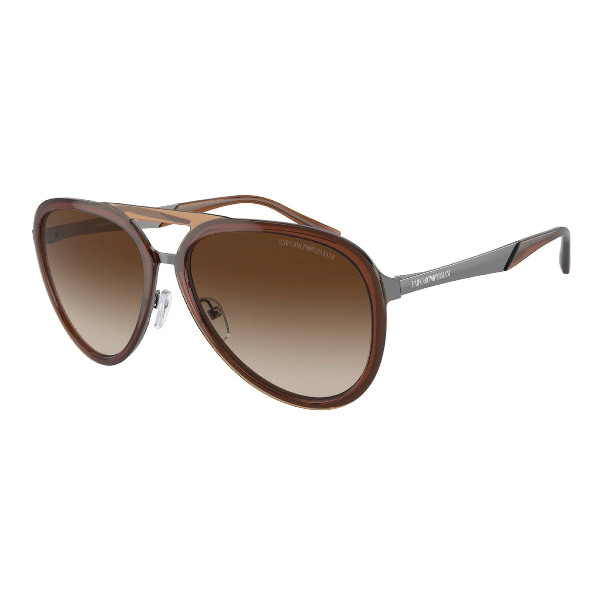 EMPORIO ARMANI EA 2145 - 336013 MARRONE TRASPARENTE LUCIDO | OCCHIALE DA SOLE UOMO | CALIBRO 59