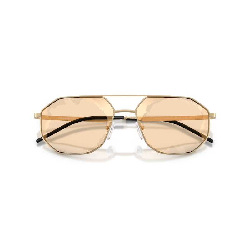 OCCHIALE DA SOLE UOMO | EMPORIO ARMANI EA 2147 - 30027L ORO PALLIDO OPACO - CALIBRO 58