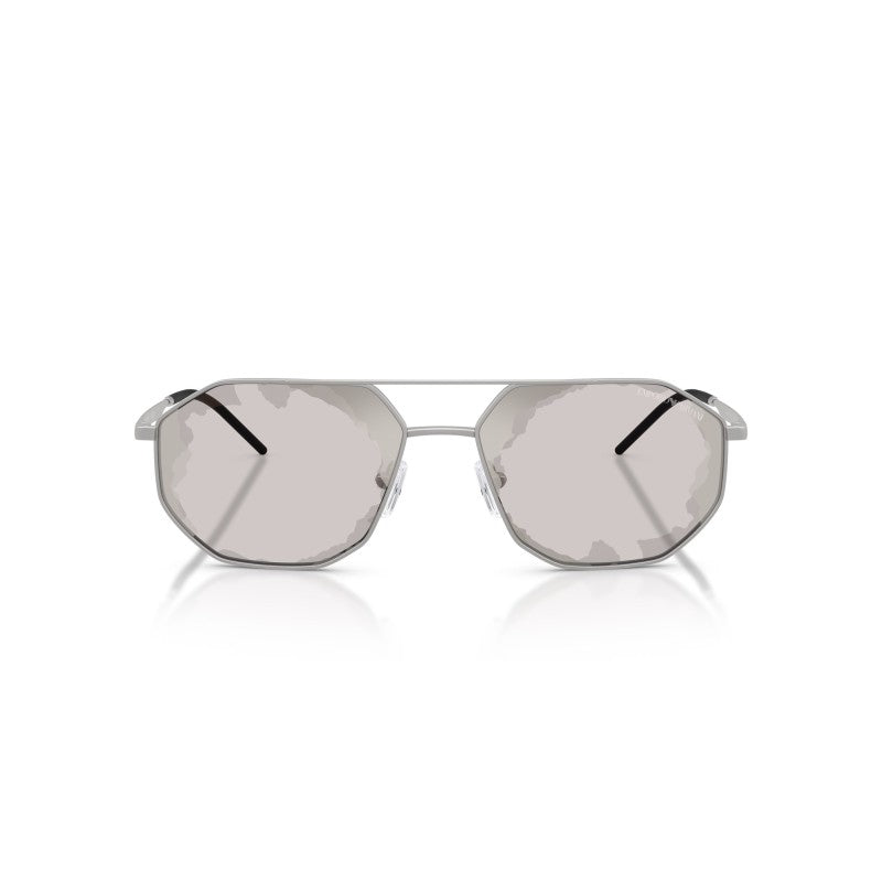 OCCHIALE DA SOLE UOMO | EMPORIO ARMANI EA 2147 - 30157F ARGENTO OPACO - CALIBRO 58