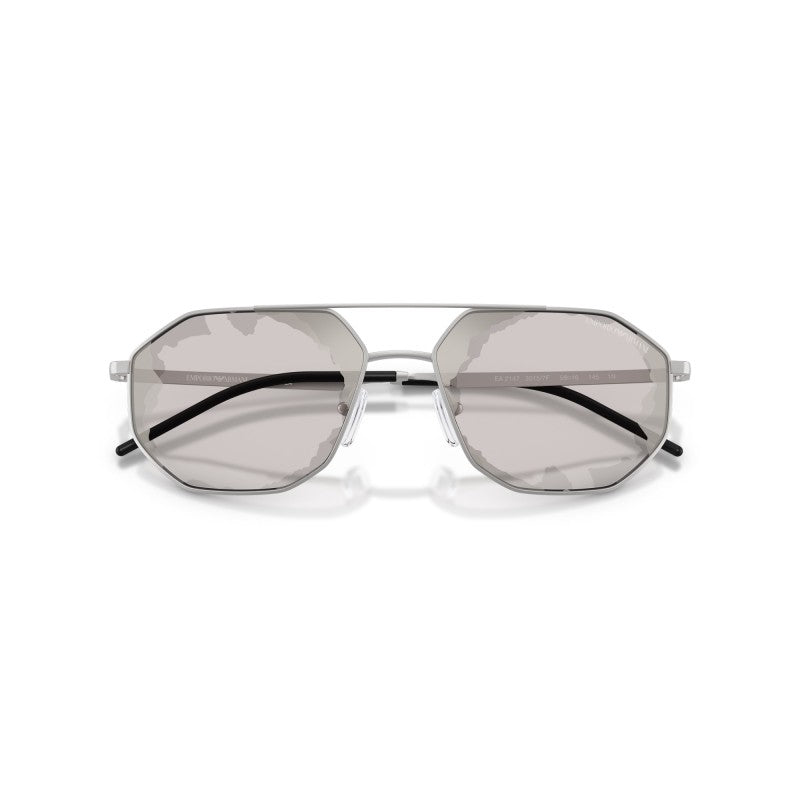 OCCHIALE DA SOLE UOMO | EMPORIO ARMANI EA 2147 - 30157F ARGENTO OPACO - CALIBRO 58