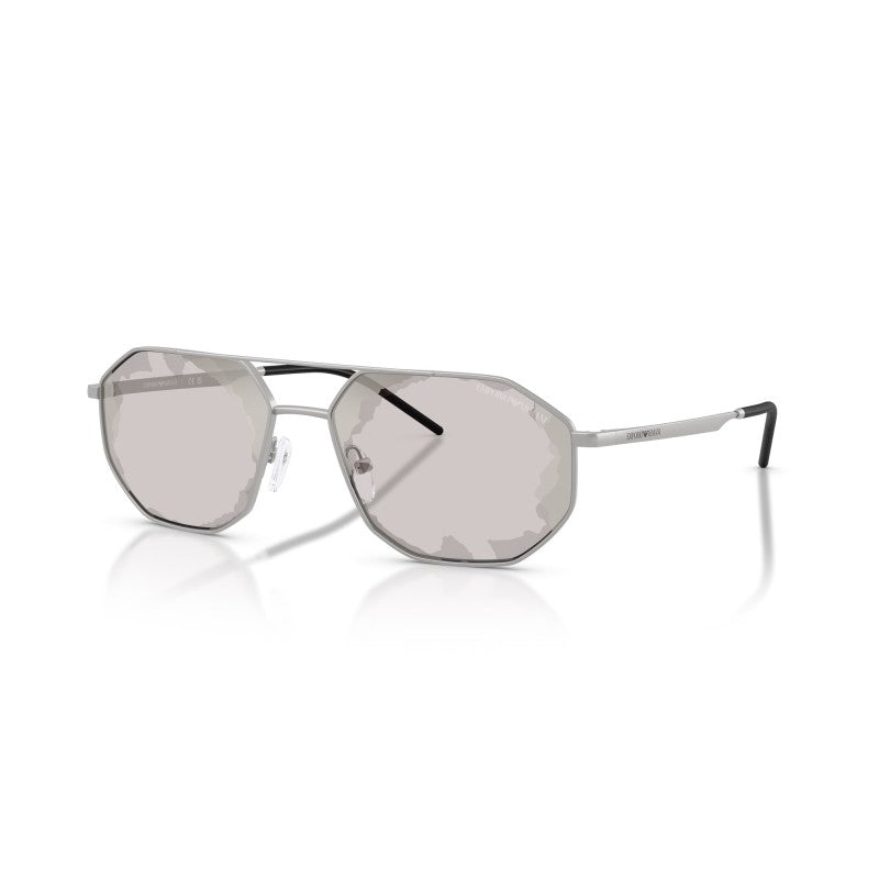 OCCHIALE DA SOLE UOMO | EMPORIO ARMANI EA 2147 - 30157F ARGENTO OPACO - CALIBRO 58