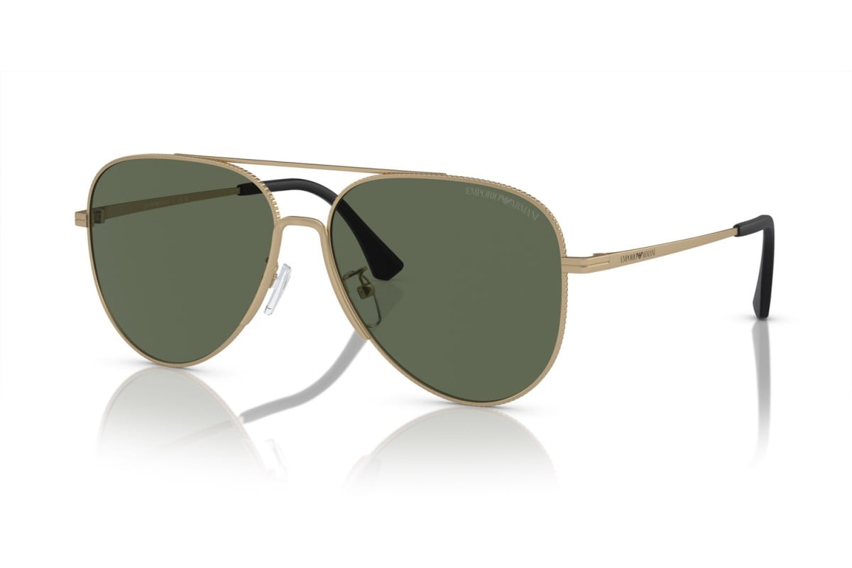 OCCHIALE DA SOLE UOMO | EMPORIO ARMANI EA 2149D - 300271 ORO PALLIDO OPACO - CALIBRO 60