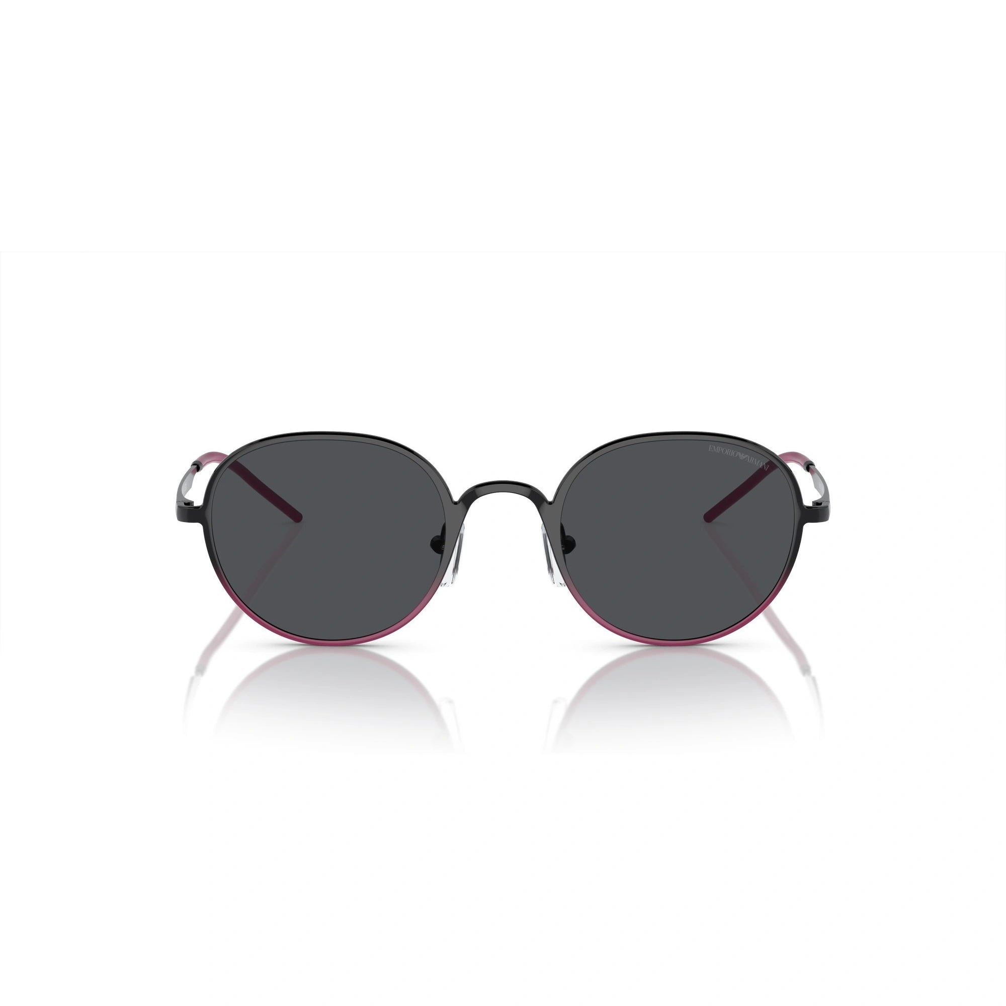 EMPORIO ARMANI EA 2151 - 337487 NERO LUCIDO/FUCSIA GRIGIO SCURO | OCCHIALE DA SOLE DONNA | CALIBRO 48