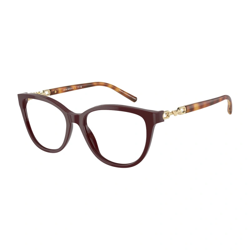 EMPORIO ARMANI - 5577 BORDEAUX LUCIDO | OCCHIALE DA VISTA DONNA - EA 3190 CALIBRO 53