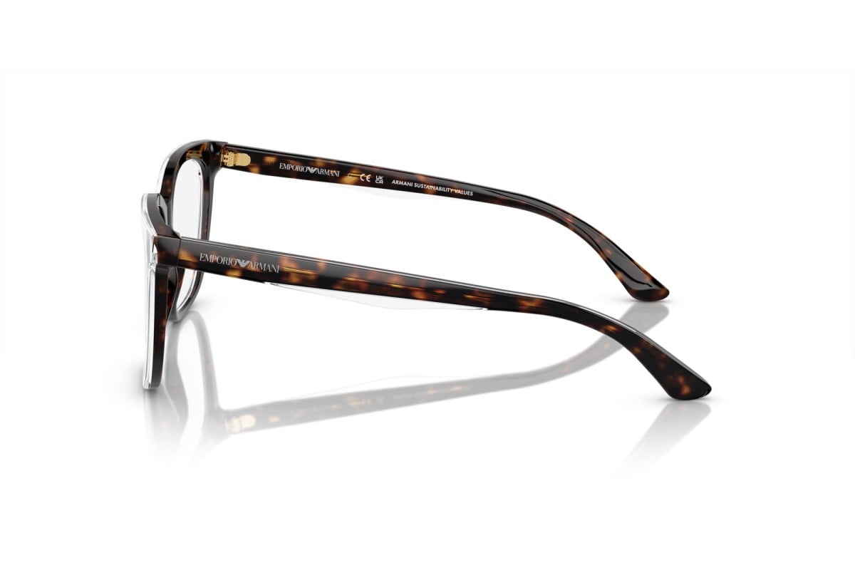 OCCHIALE DA VISTA DONNA | EMPORIO ARMANI EA 3228 - 6052 AVANA LUCIDA/TOP CRISTALLO - CALIBRO 51