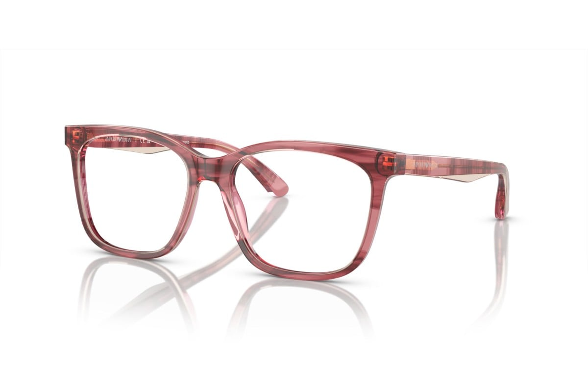 OCCHIALE DA VISTA DONNA | EMPORIO ARMANI EA 3228 - 6057 BORDEAUX LUCIDO/TOP MARRONE CHIARO - CALIBRO 53