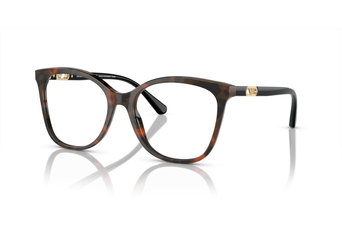 OCCHIALE DA VISTA DONNA | EMPORIO ARMANI EA 3231 - 6060 ROSSO AVANA LUCIDO- CALIBRO 52