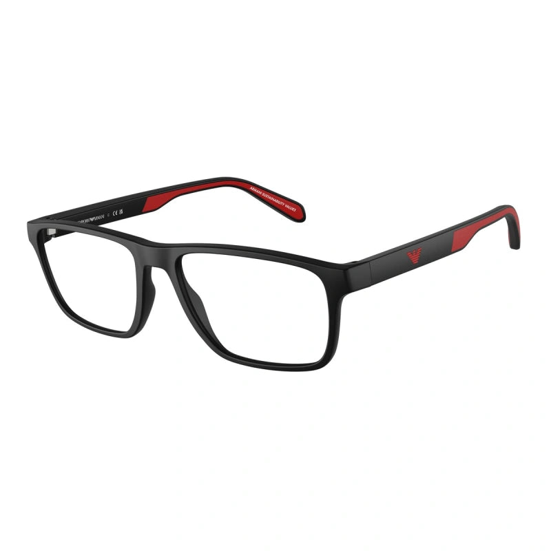 EMPORIO ARMANI - 5997 NERO OPACO | OCCHIALE DA VISTA UOMO - EA 3233 CALIBRO 54