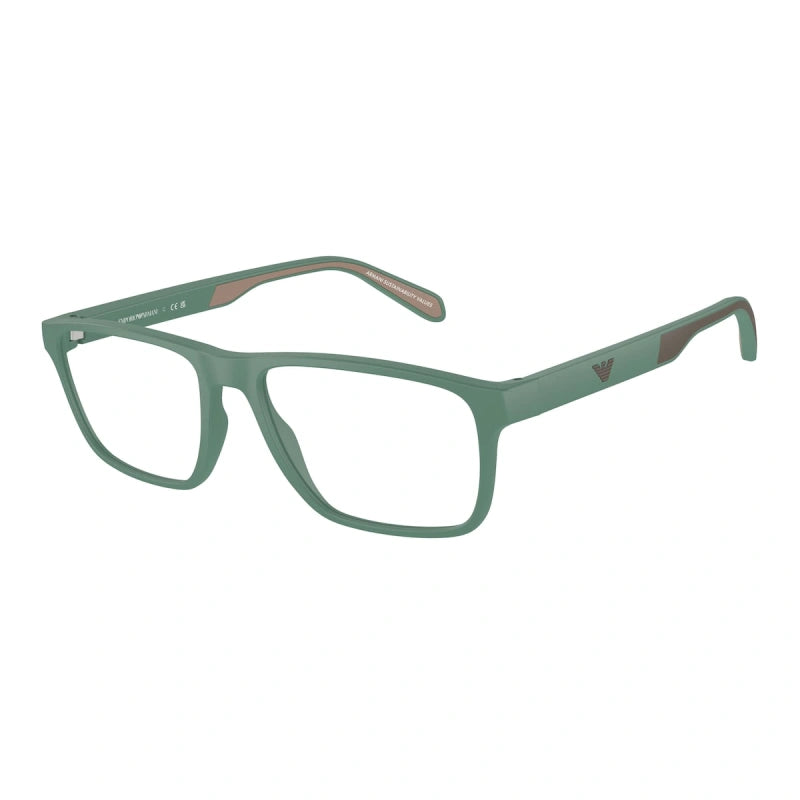 EMPORIO ARMANI - 6102 VERDE ALPINO OPACO | OCCHIALE DA VISTA UOMO - EA 3233 CALIBRO 54