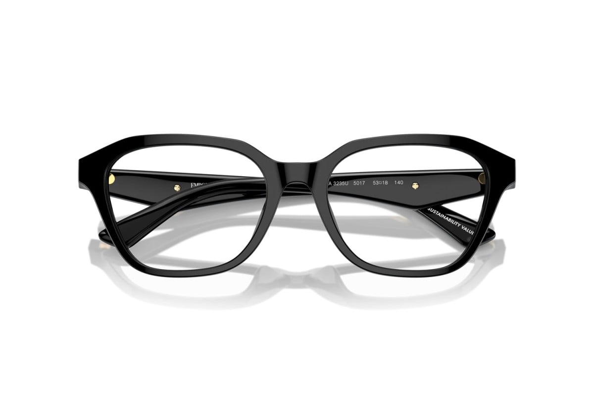 EMPORIO ARMANI - 5017 NERO LUCIDO | OCCHIALE DA VISTA DONNA - EA 3235U CALIBRO 53