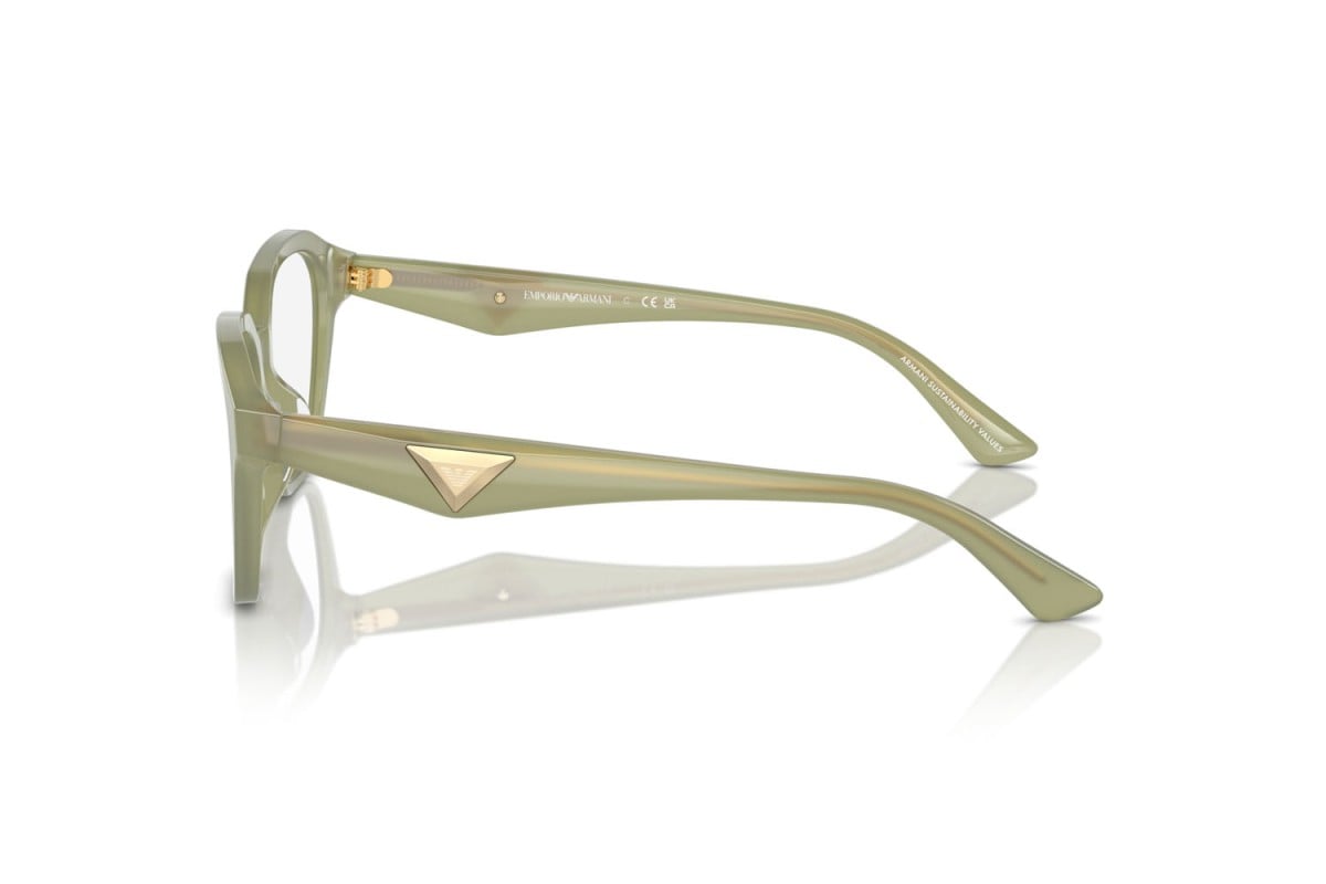 EMPORIO ARMANI - 6116 VERDE OPALINO LUCIDO | OCCHIALE DA VISTA DONNA - EA 3235U CALIBRO 51