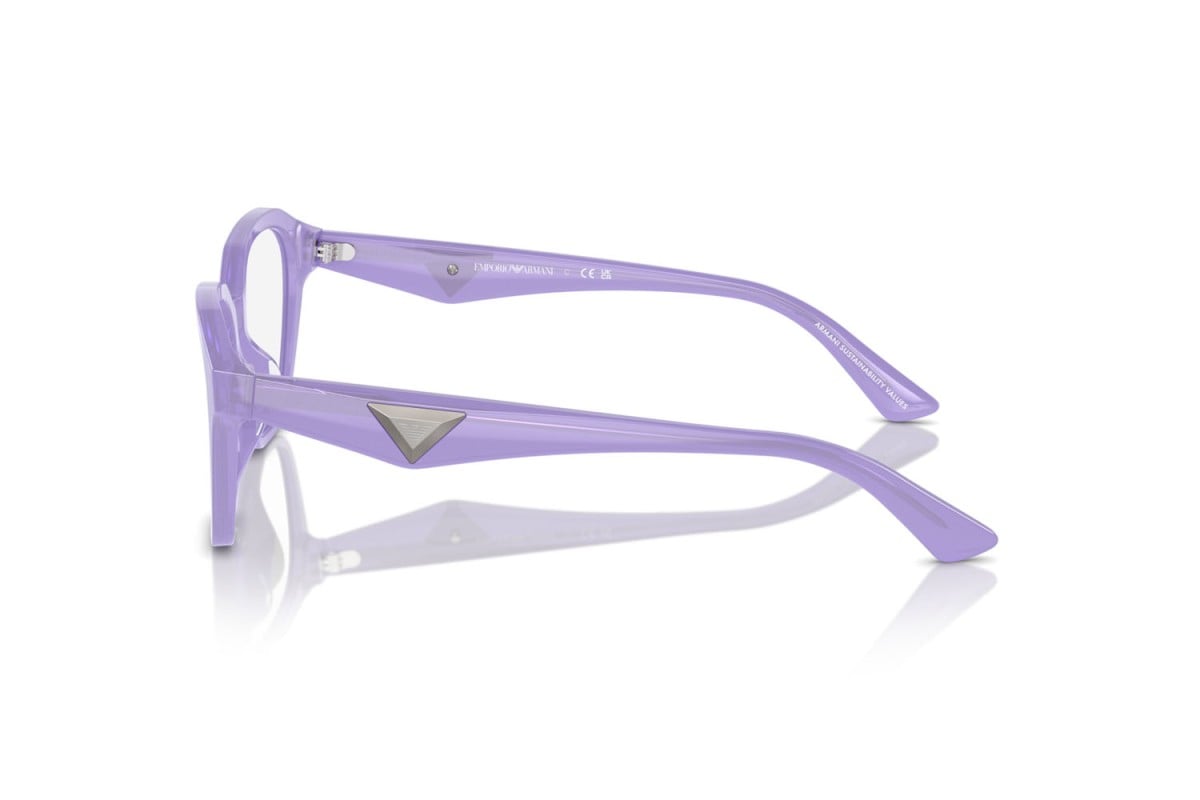 EMPORIO ARMANI - 6117 VIOLA OPALINO LUCIDO | OCCHIALE DA VISTA DONNA - EA 3235U CALIBRO 51