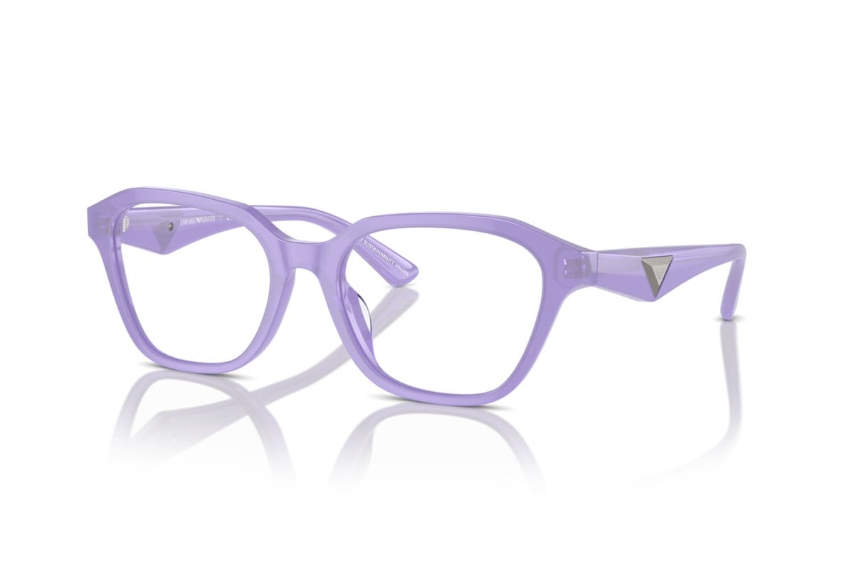 EMPORIO ARMANI - 6117 VIOLA OPALINO LUCIDO | OCCHIALE DA VISTA DONNA - EA 3235U CALIBRO 51