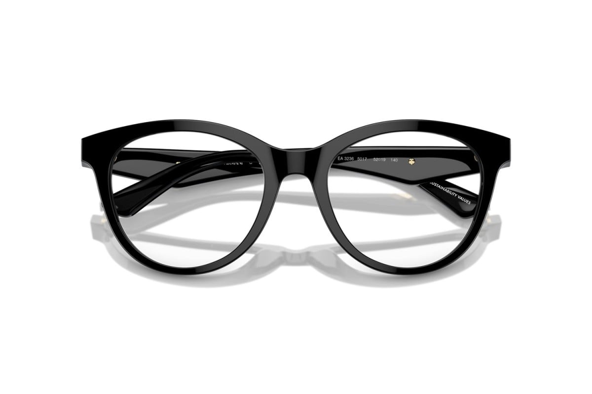 EMPORIO ARMANI - 5017 NERO LUCIDO | OCCHIALE DA VISTA DONNA - EA 3236 CALIBRO 50