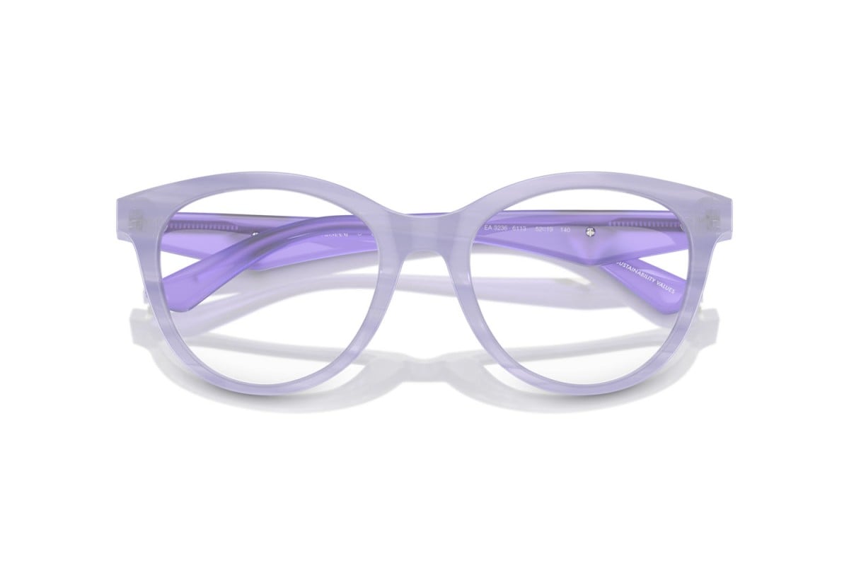 EMPORIO ARMANI - 6113 LILLA STRIATO LUCIDO | OCCHIALE DA VISTA DONNA - EA 3236 CALIBRO 50