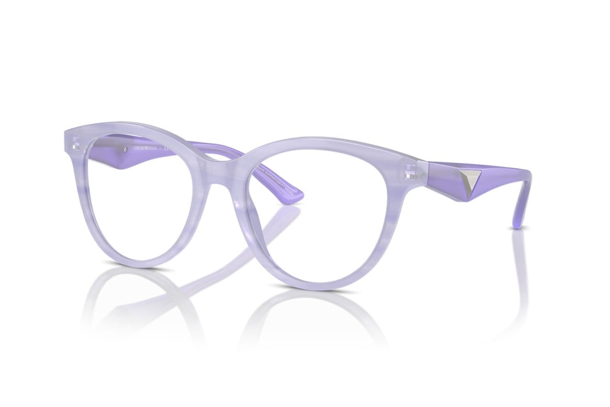 EMPORIO ARMANI - 6113 LILLA STRIATO LUCIDO | OCCHIALE DA VISTA DONNA - EA 3236 CALIBRO 52