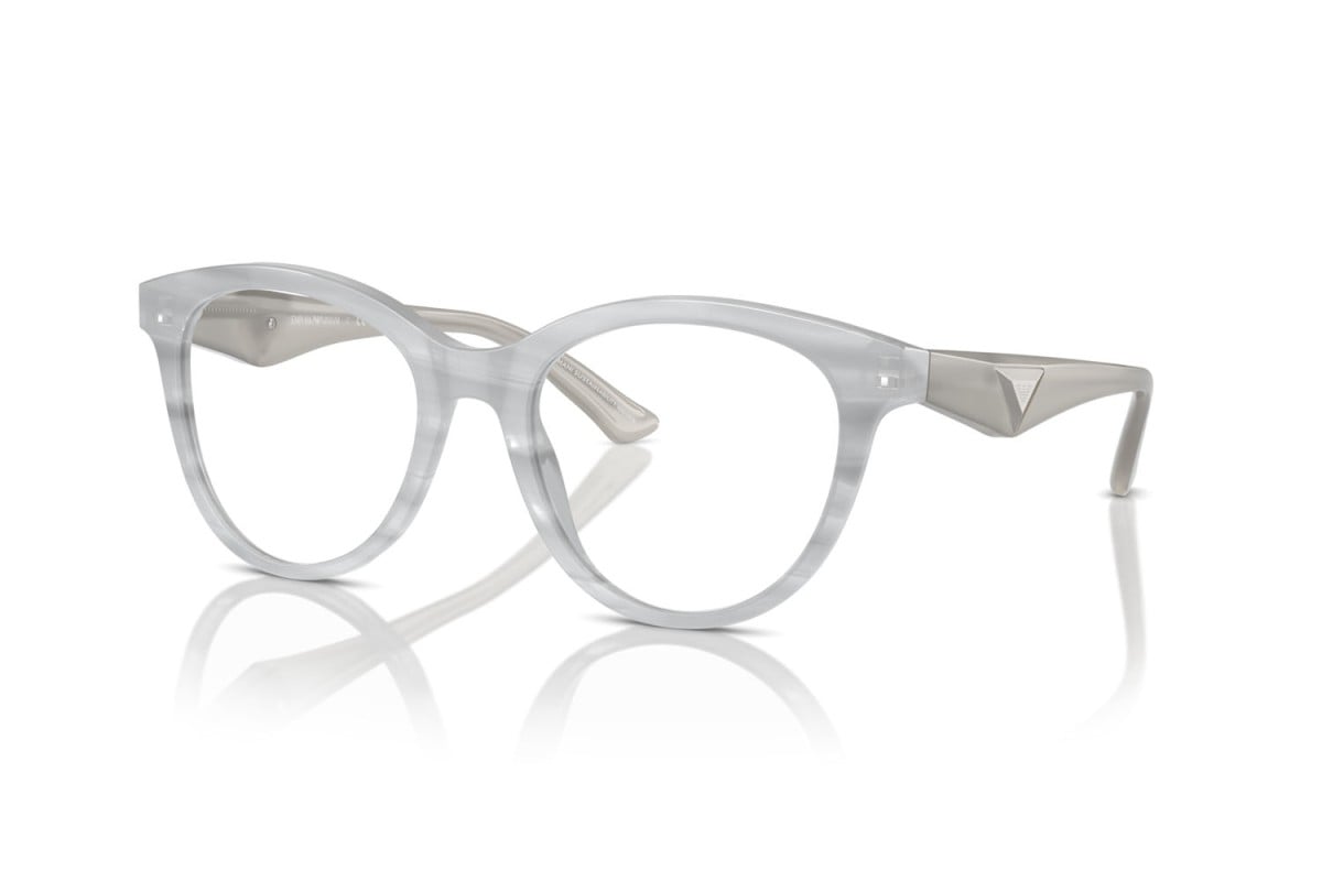 EMPORIO ARMANI - 6114 GRIGIO STRIATO LUCIDO | OCCHIALE DA VISTA DONNA - EA 3236 CALIBRO 50