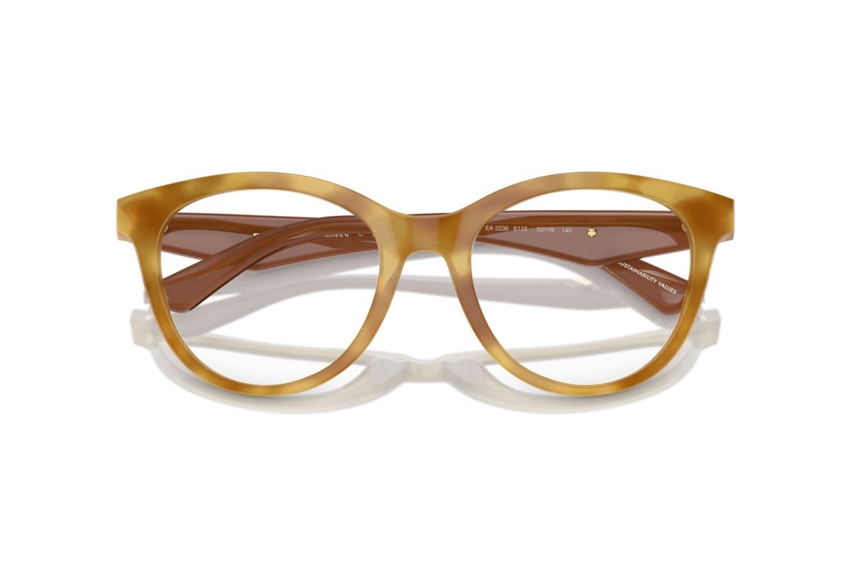 EMPORIO ARMANI - 6115 AVANA CHIARO LUCIDO | OCCHIALE DA VISTA DONNA - EA 3236 CALIBRO 52