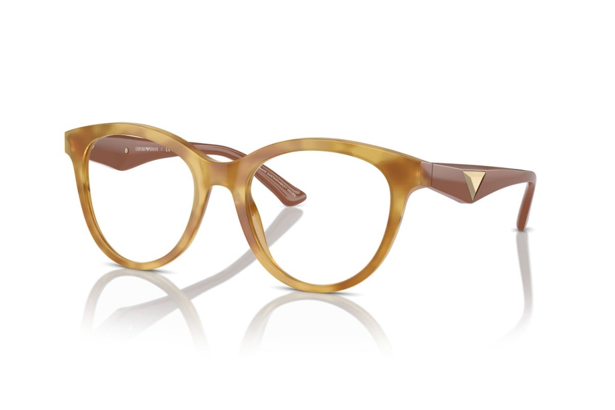 EMPORIO ARMANI - 6115 AVANA CHIARO LUCIDO | OCCHIALE DA VISTA DONNA - EA 3236 CALIBRO 50
