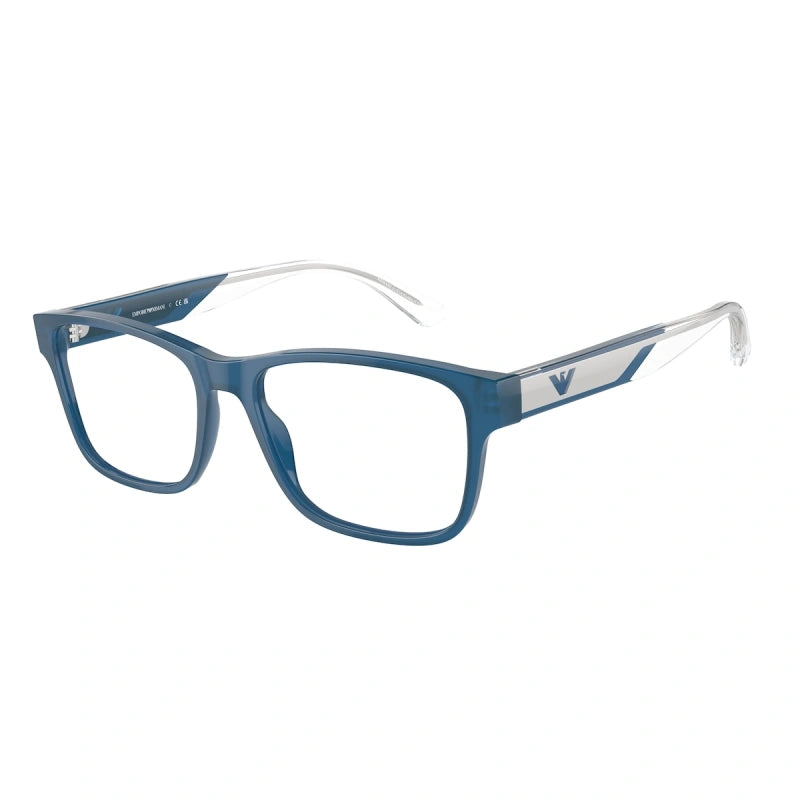 EMPORIO ARMANI - 6092 BLU OPALINO LUCIDO | OCCHIALE DA VISTA UOMO - EA 3239 CALIBRO 53
