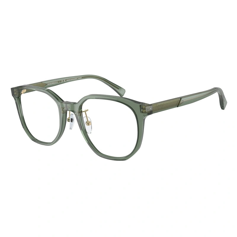 EMPORIO ARMANI - 5362 VERDE TRASPARENTE LUCIDO | OCCHIALE DA VISTA UOMO - EA 3241D CALIBRO 52