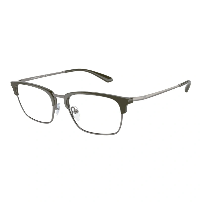 EMPORIO ARMANI - 3003 VERDE LUCIDO/CANNA DI FUCILE OPACO | OCCHIALE DA VISTA UOMO - EA 3243 CALIBRO 53